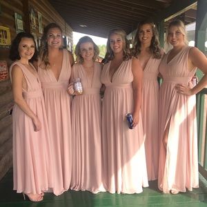 LULUS blush heavenly hughes dress size small